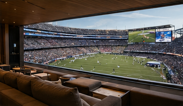 A private suite above the pitch